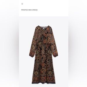 Brand new Zara Midi printed dress